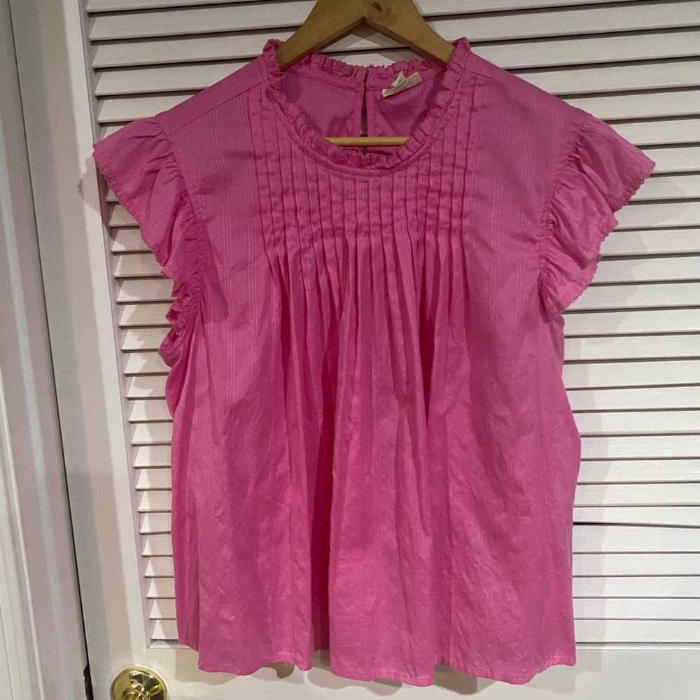 Pink Ruffled Women's Top